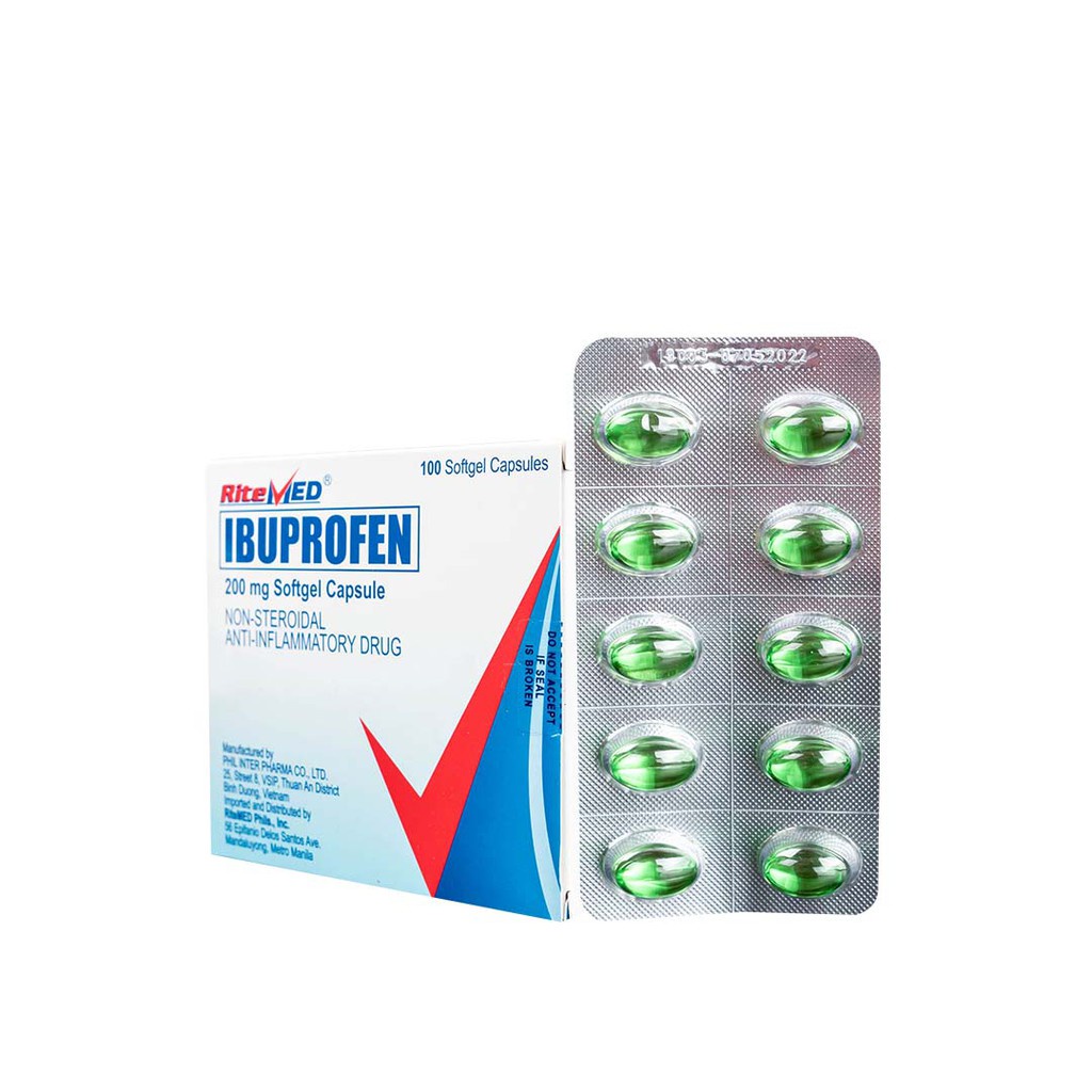 RITEMED Ibuprofen 200mg SoftGel Capsule 20's price in the Philippines